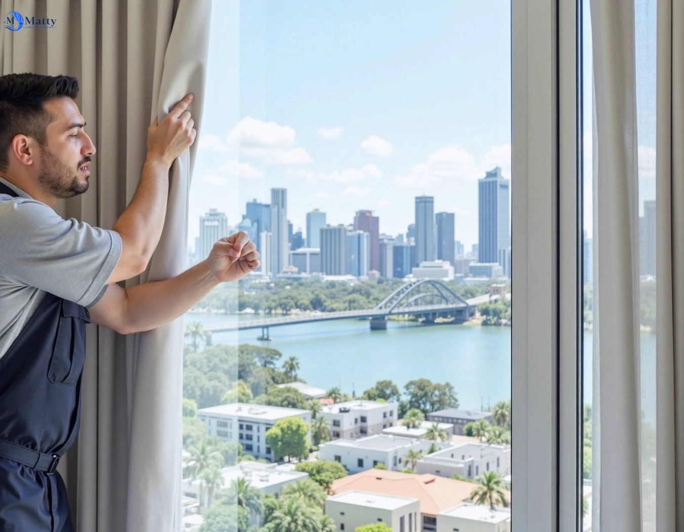 Professional curtain steam cleaning service wattle-grove-nsw QLD by Matty Curtain Cleaning