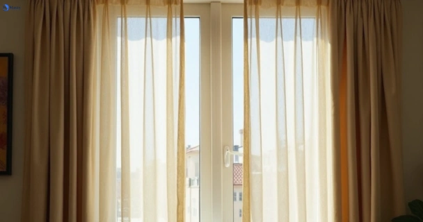 Dusty and dull curtains in wattle-grove-nsw before steam cleaning